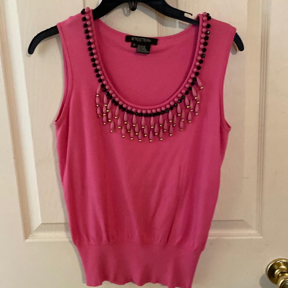 Pink beaded sweater